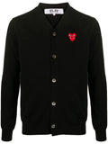 Comme Des Garçons Play heart logo button-down cardigan