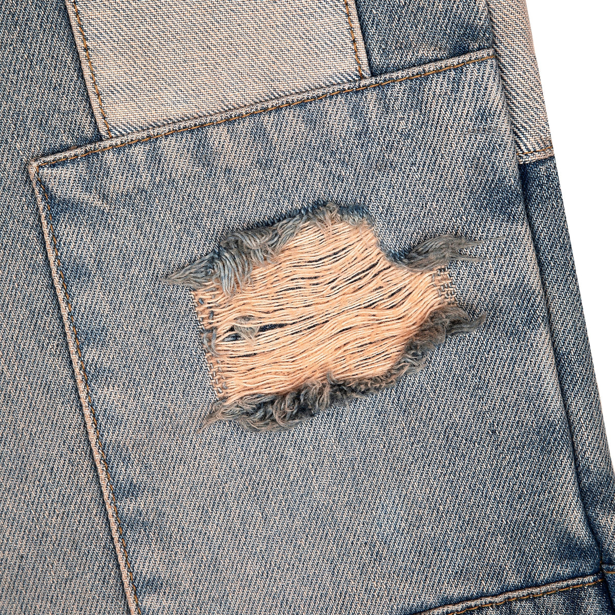 "blossom v2" patchwork Denim light blue