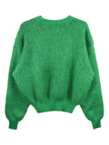 SAINT MXXXXXX intarsia-knit mohair-blend jumper
