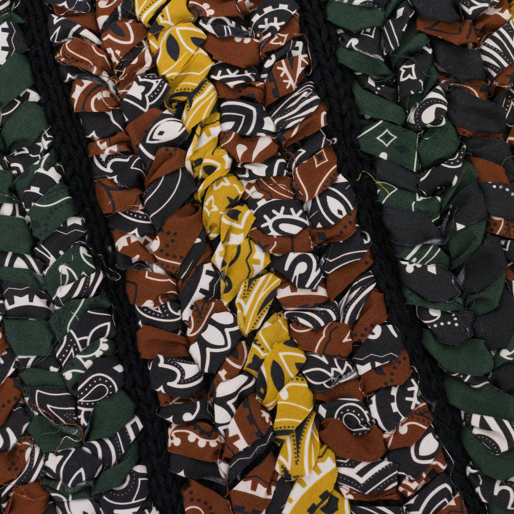 BLACK BRAIDED BANDANA BUTTON-UP SHIRTS