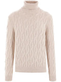 Zanone roll-neck cable-knit jumper