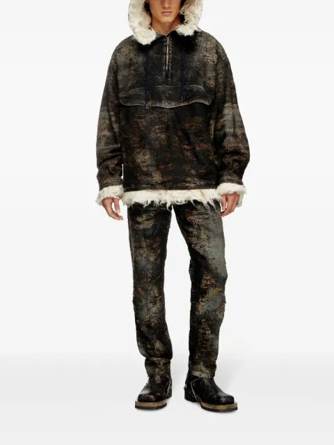 Diesel D-ARAK-FSF coated jacquard denim jacket