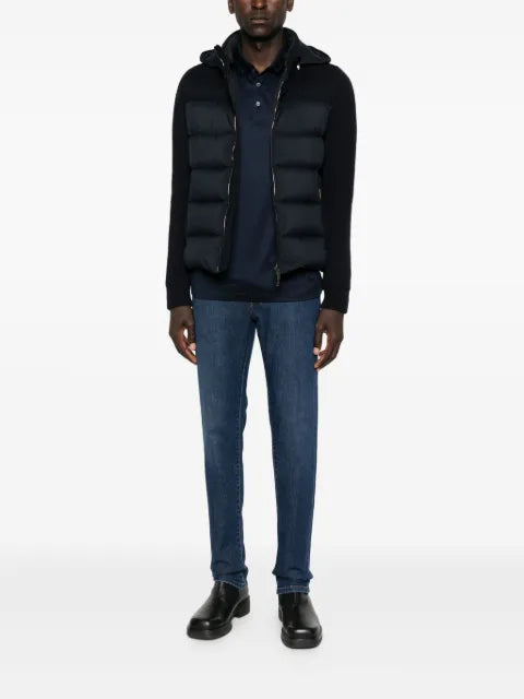 Moorer zipped padded jacket