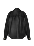 Versace leather shirt jacket