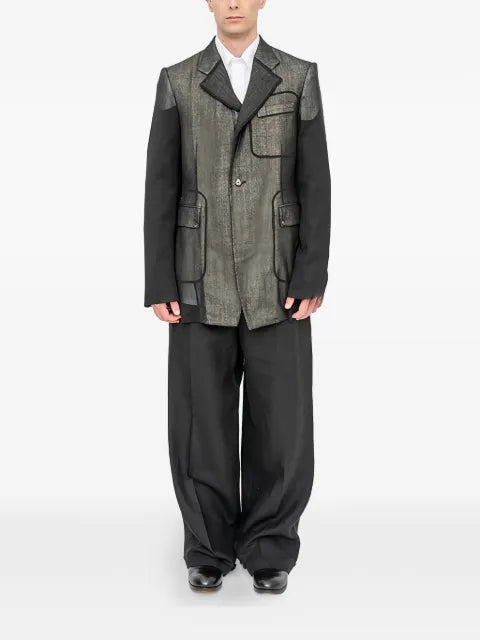 Setchu metallic-effect panelled blazer