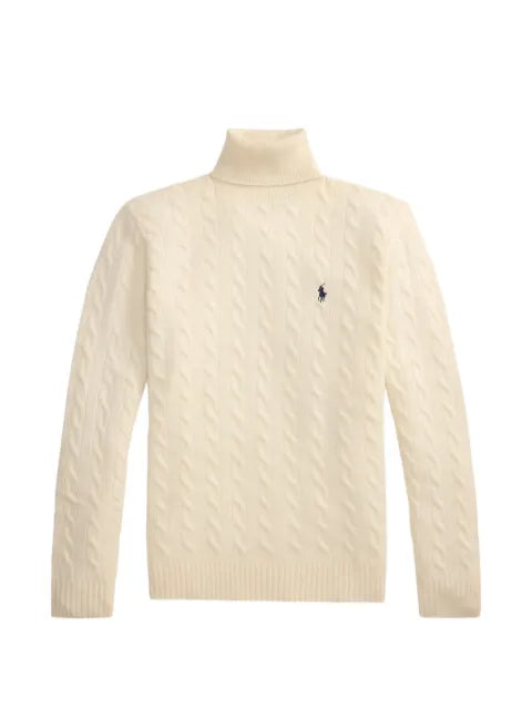 Polo Ralph Lauren cable wool-cashmere roll neck jumper
