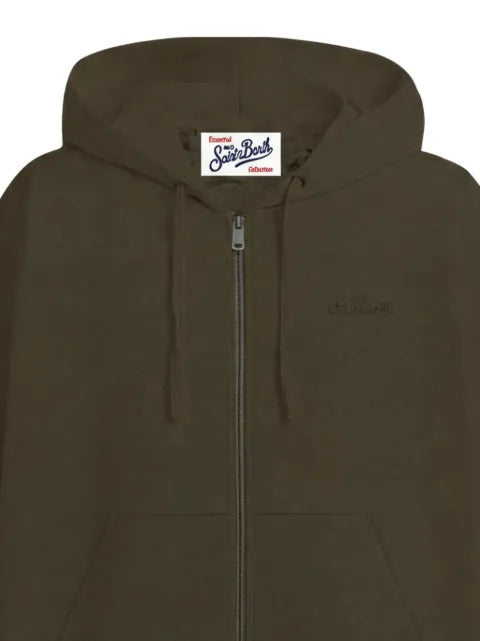 MC2 Saint Barth zip-up embroidered hoodie