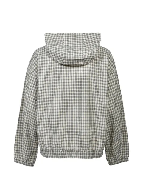 BREATH check-pattern logo-patch jacket