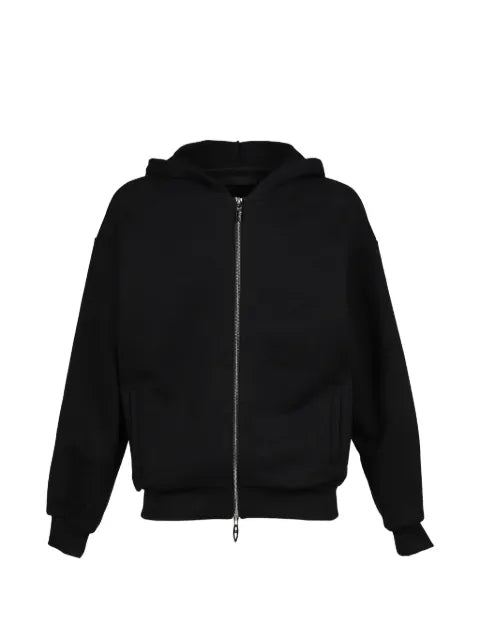 JUN/NAKAYAMA logo-embroidered zip-up hoodie