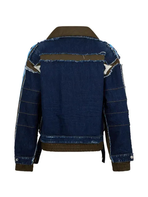 DSQUARED2 Aviator Hybrid zip-up cotton track jacket