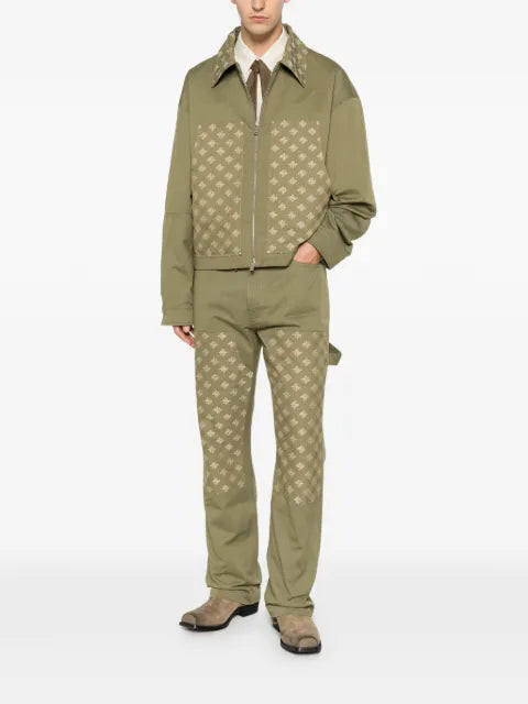 AMIRI monogram-pattern panelled jacket