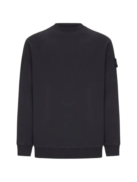 Stone Island 6100069 stretch cotton fleece_s.i. Ghost comfort-fit crewneck sweatshirt
