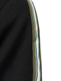 MPS quarter-zip side-stripe cotton sweatshirt