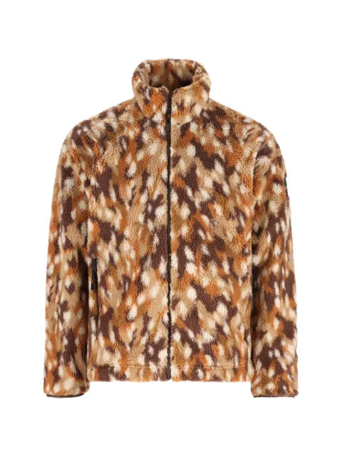 Napapijri fleece-texture zip-up jacket