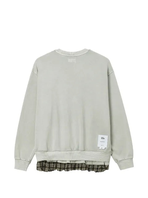 izzue layered distressed-effect sweater