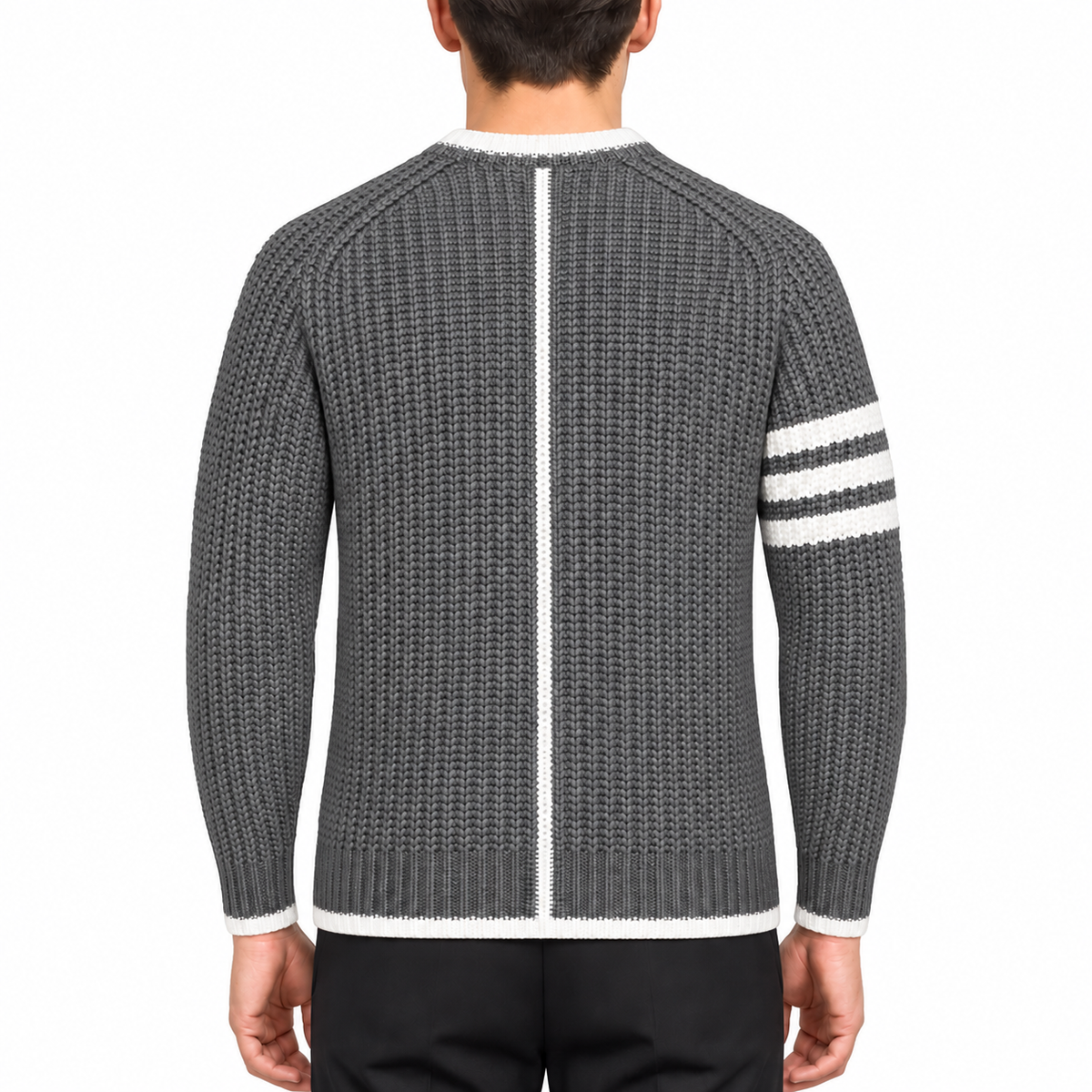 Classic Four-Bar Couples Knitwear Sweater - 100% Cotton Made in Japan | Thom Browne