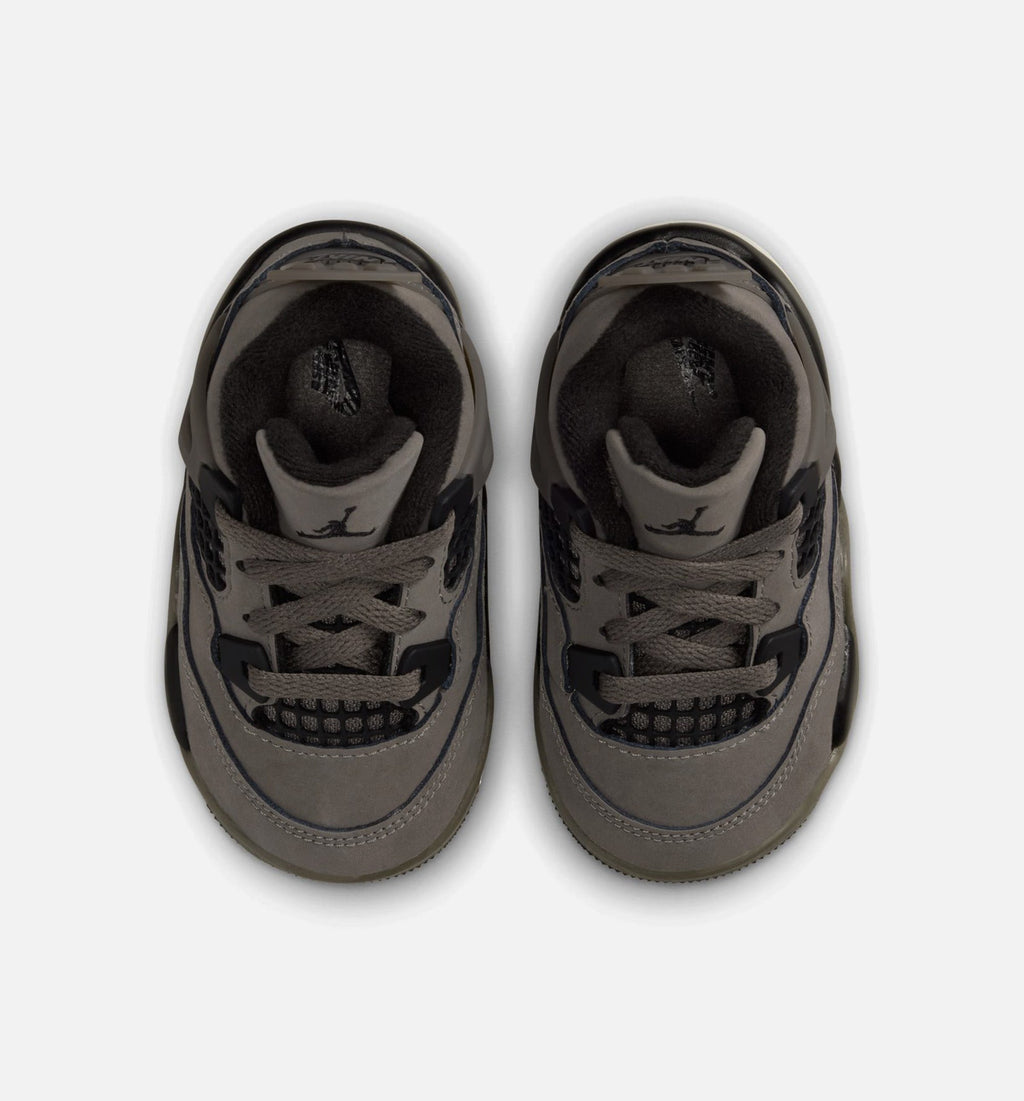 Air Jordan 4 Retro Infant Toddler Lifestyle Shoe - Cave Stone/Black/Moon Dust