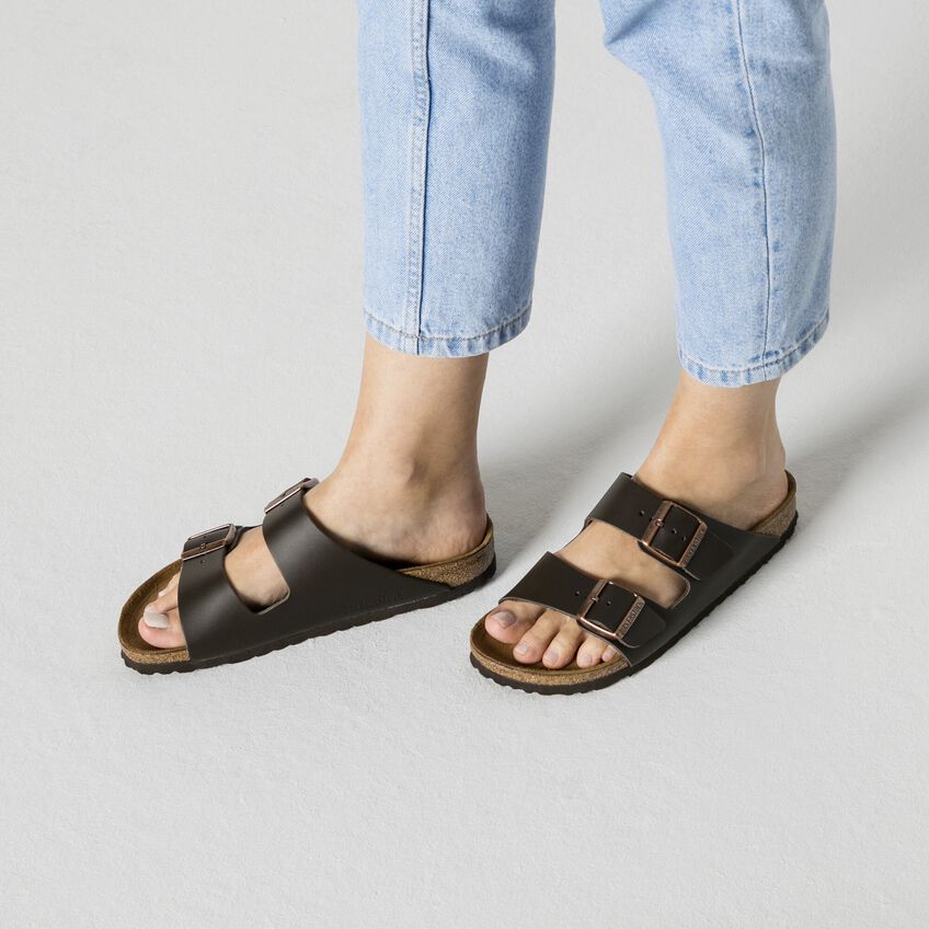 BIRKENSTOCK - ARIZONA 51103 - DK BROWN SMOOTH LEATHER NARROW