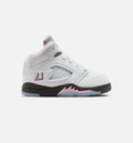 Air Jordan 5 Retro Medium Soft Pink Infant Sneakers - White/Black/Medium Soft Pink