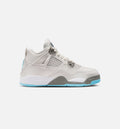 Air Jordan 4 Retro "Blue Chill" Little Kids' Shoe – Photon Dust/Blue Chill/Flat Pewter/White/Blue Tint