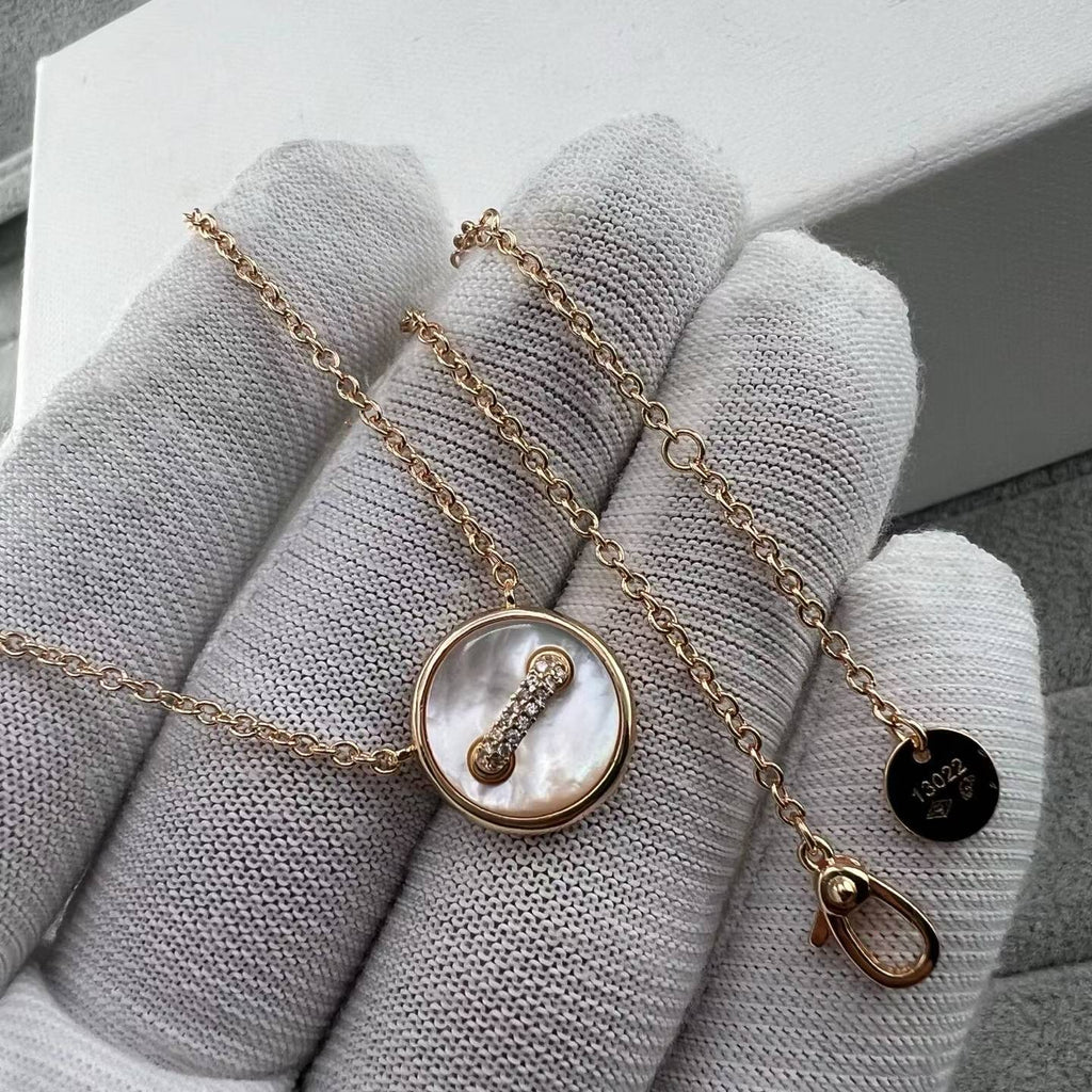 Pomellato Style Lock Cubic Zirconia Necklace