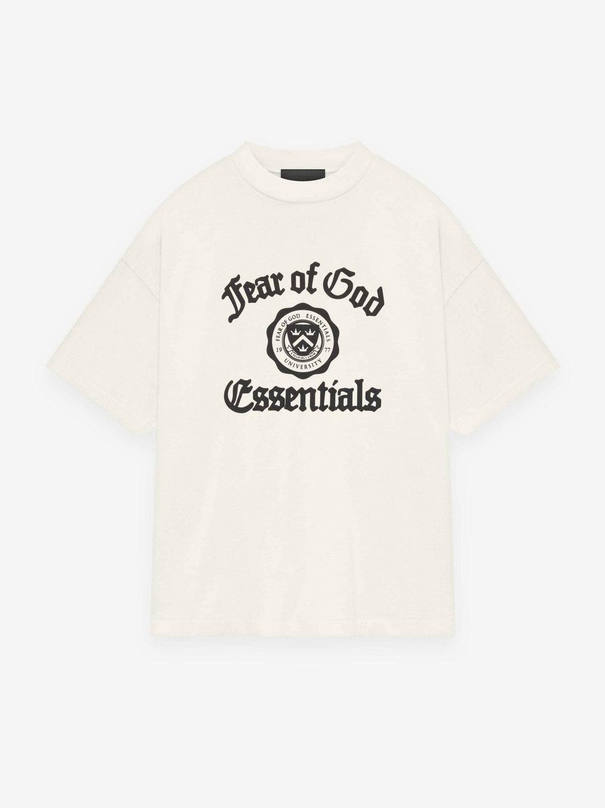 Fear of God Essentials Black College Graphic T-Shirt