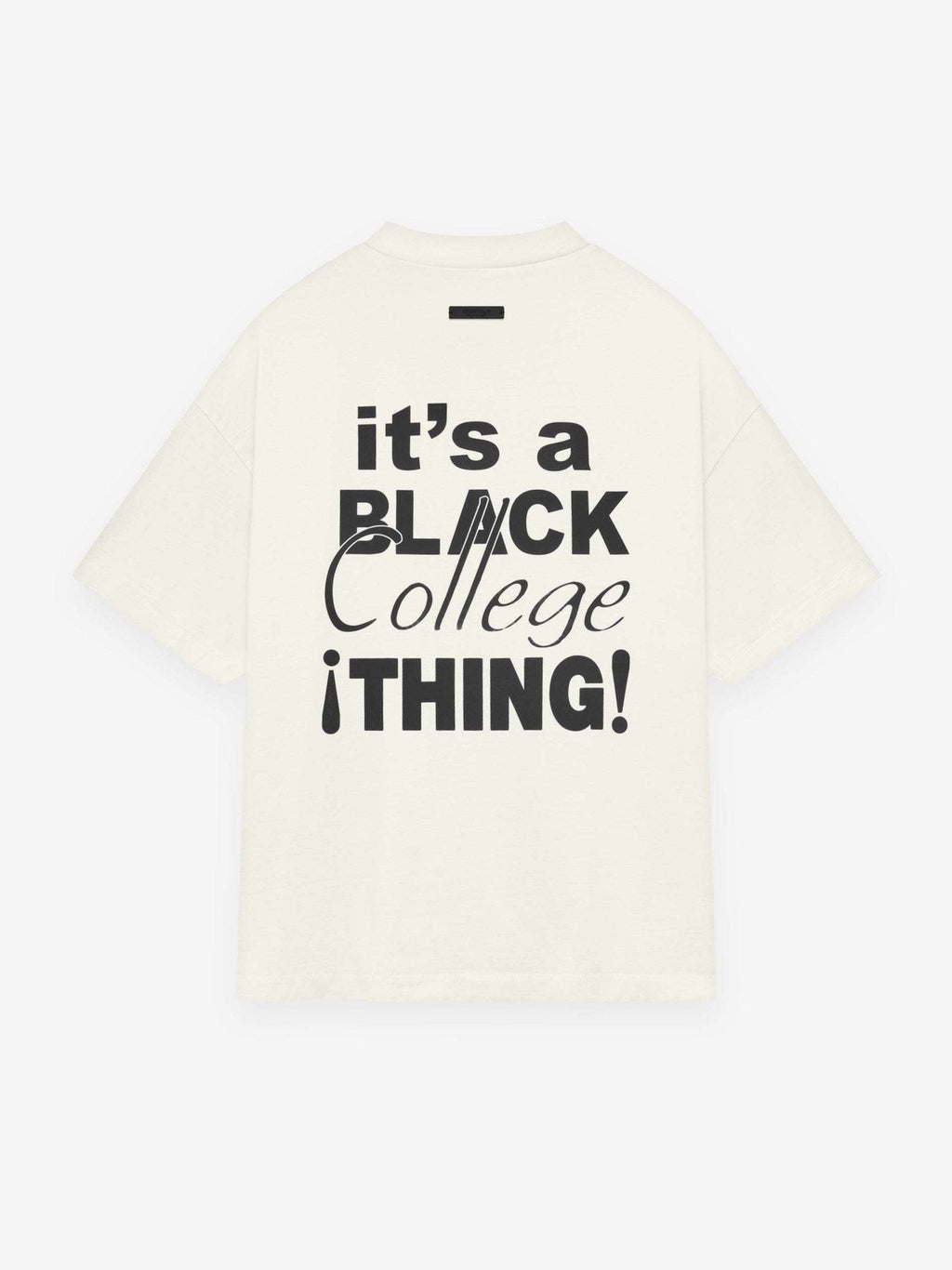 Fear of God Essentials Black College Graphic T-Shirt