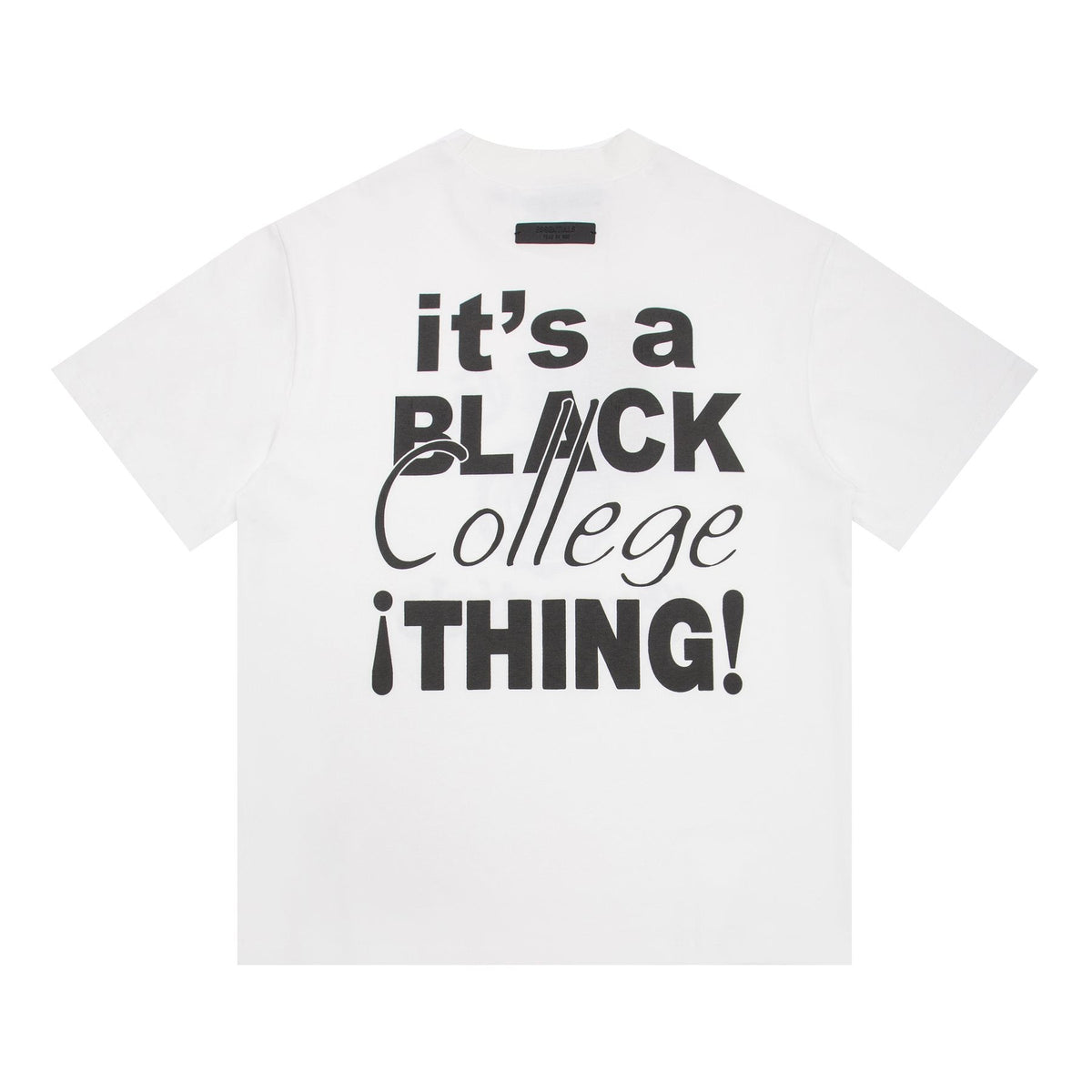Fear of God Essentials Black College Graphic T-Shirt