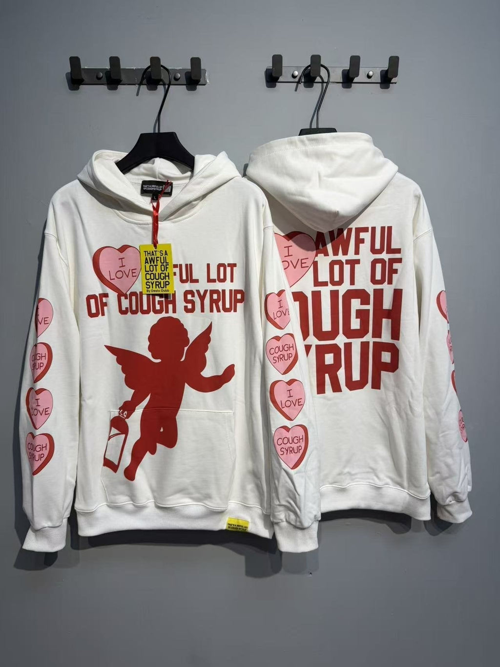 THAT'S A AWFUL LOT OF COUGH SYRUP Angel Tears Graphic Hoodie