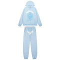 Sp5der Light Blue Spiderweb Hoodie & Sweatpants Matching Set