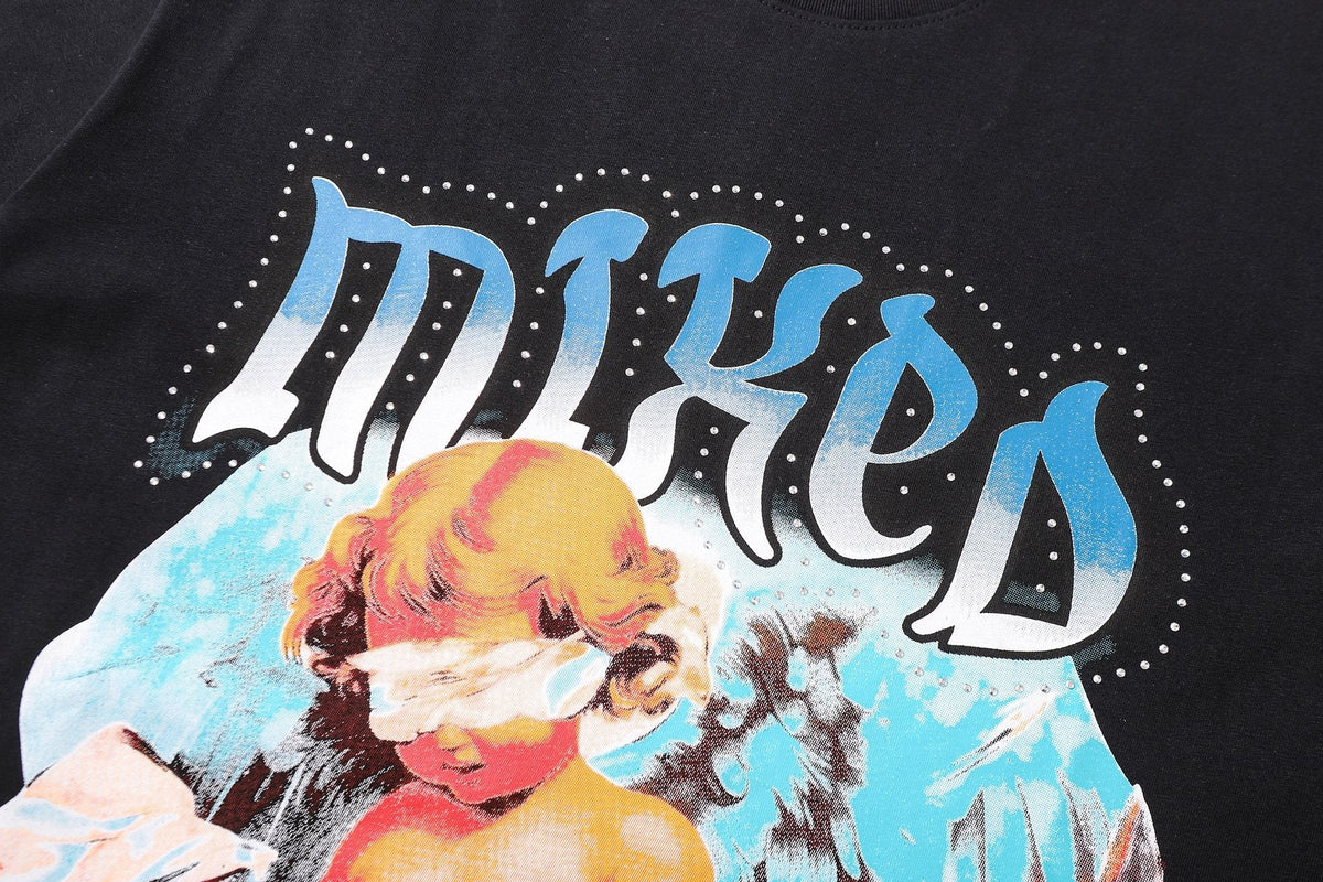 MIXED EMOTION Angel Back Graphic T-Shirt