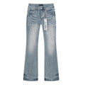 Purple Brand Light Blue Embossed Lower-Leg Jeans