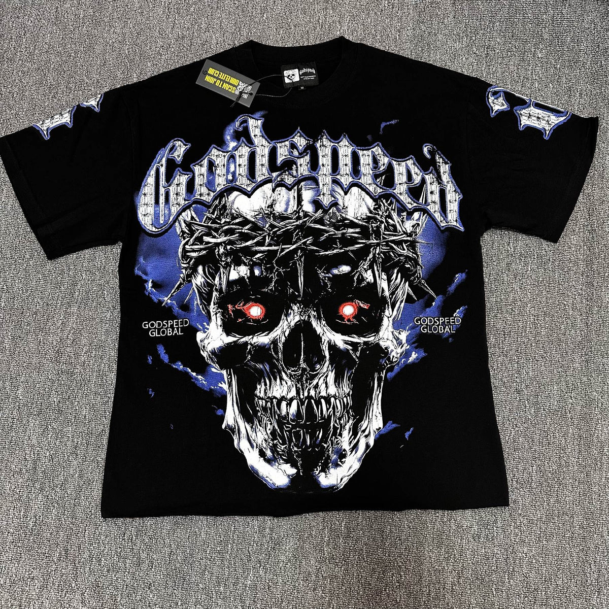 Godspeed Skull Crown Graphic T-Shirt