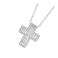 Damiani Style Cross Cubic Zirconia 18K Gold-Plated Necklace