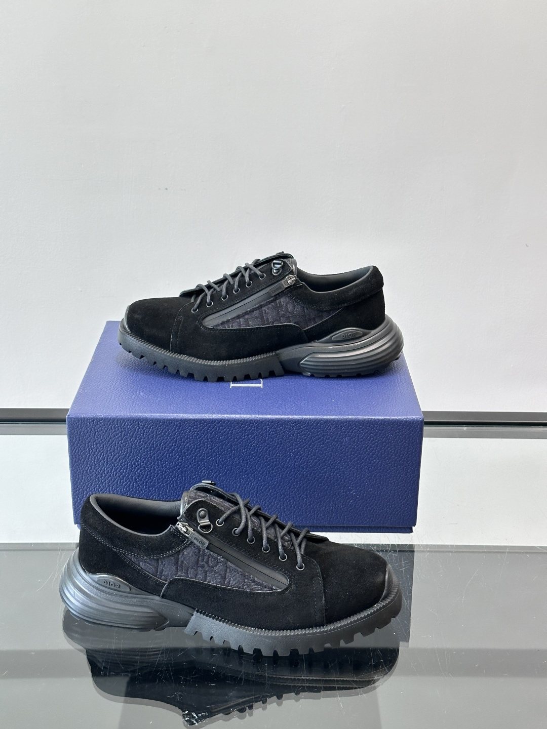 Dior Black Lace-Up Derby Shoes