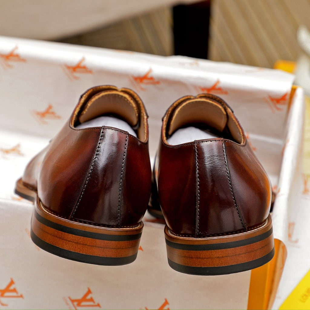 Louis Vuitton Men's Brown Lace-Up Dress Shoes