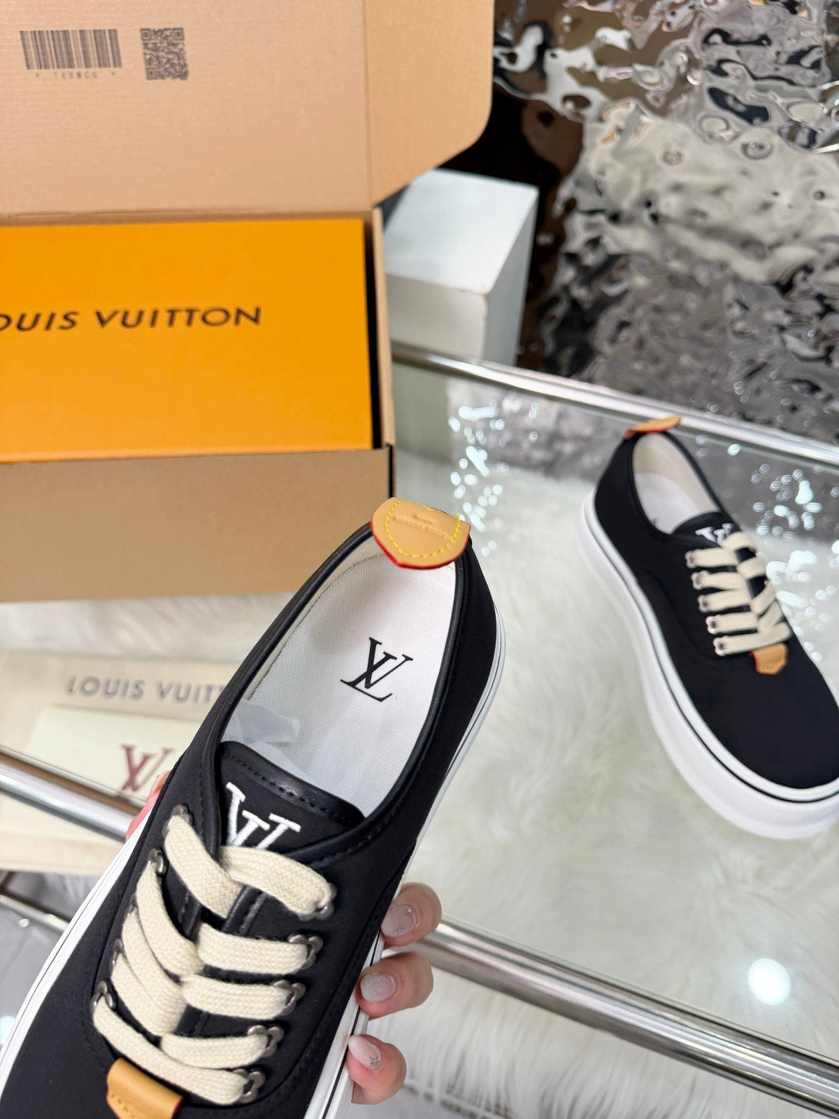 Louis Vuitton Black Low-Top Sneakers