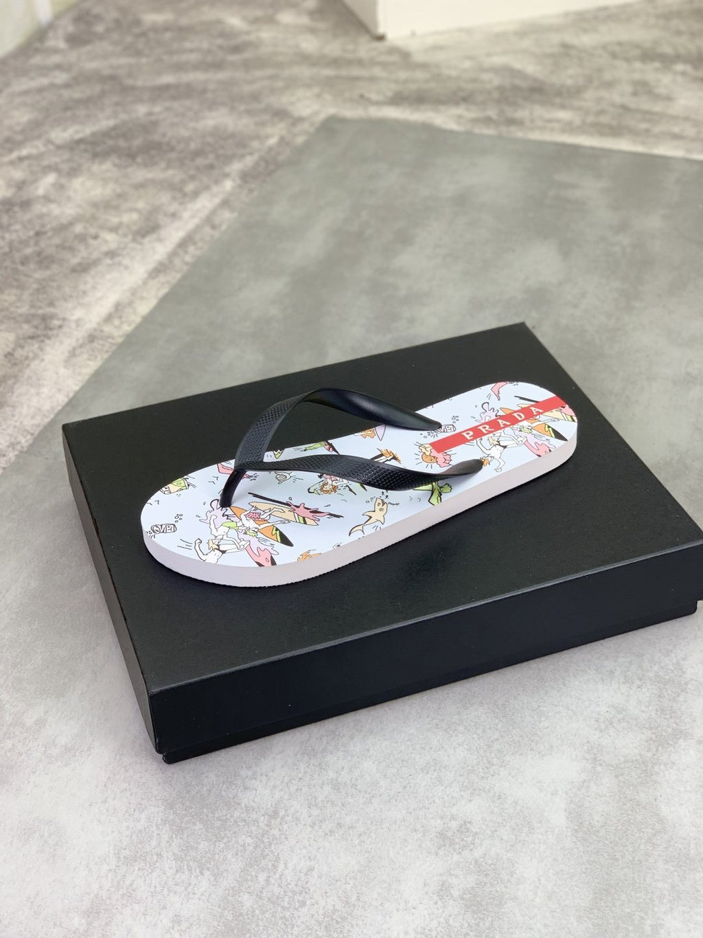 Prada Printed Thong Flip-Flops