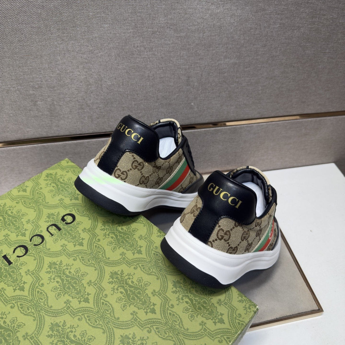 Gucci Men's Web Stripe Low-Top Sneakers