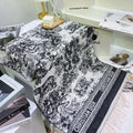 Dior Toile Print Fringed Scarf