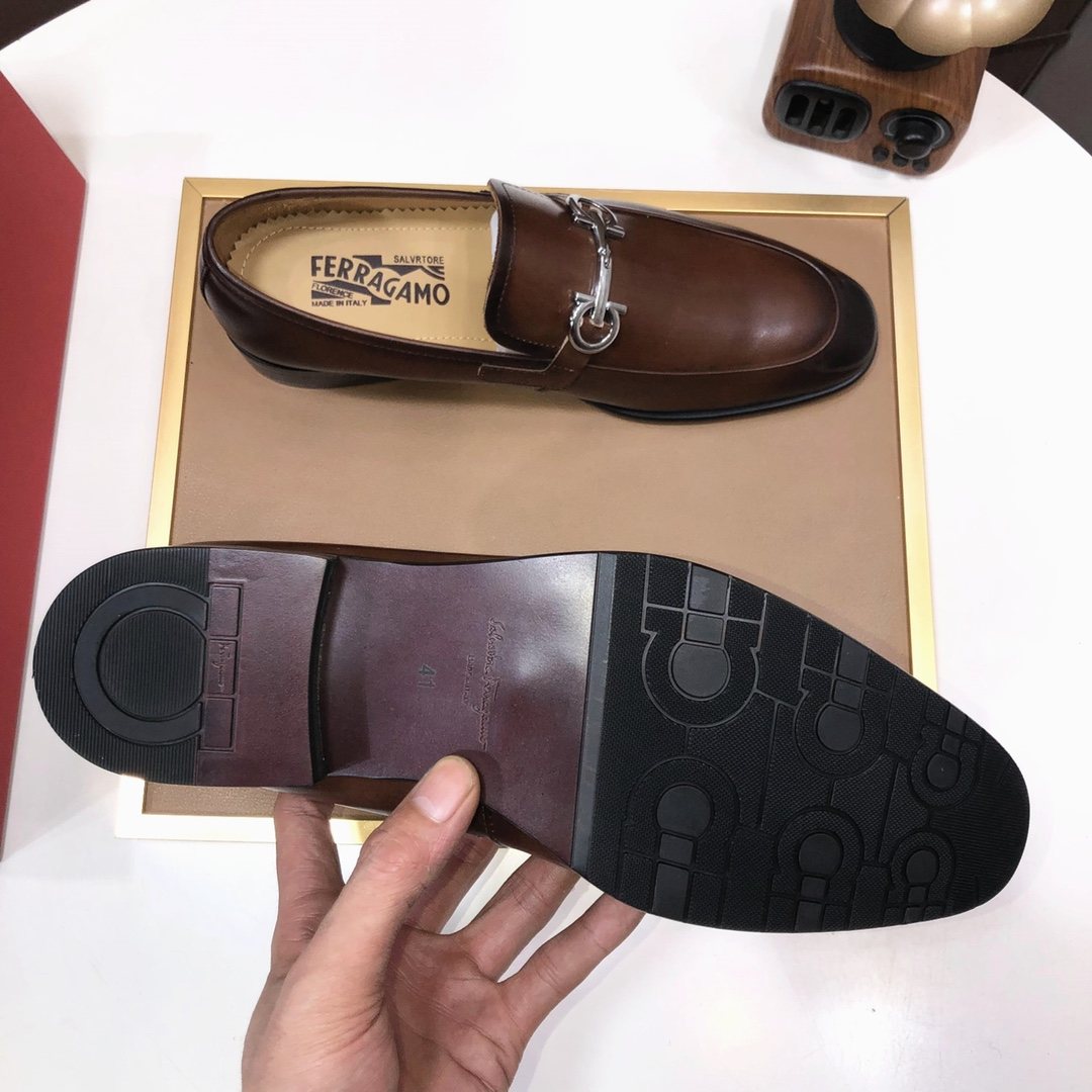 Ferragamo Horsebit Leather Loafers