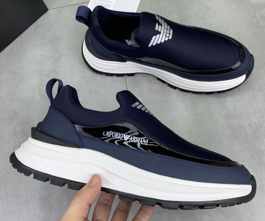 Giorgio Armani Contrast-Sole Slip-On Sneakers