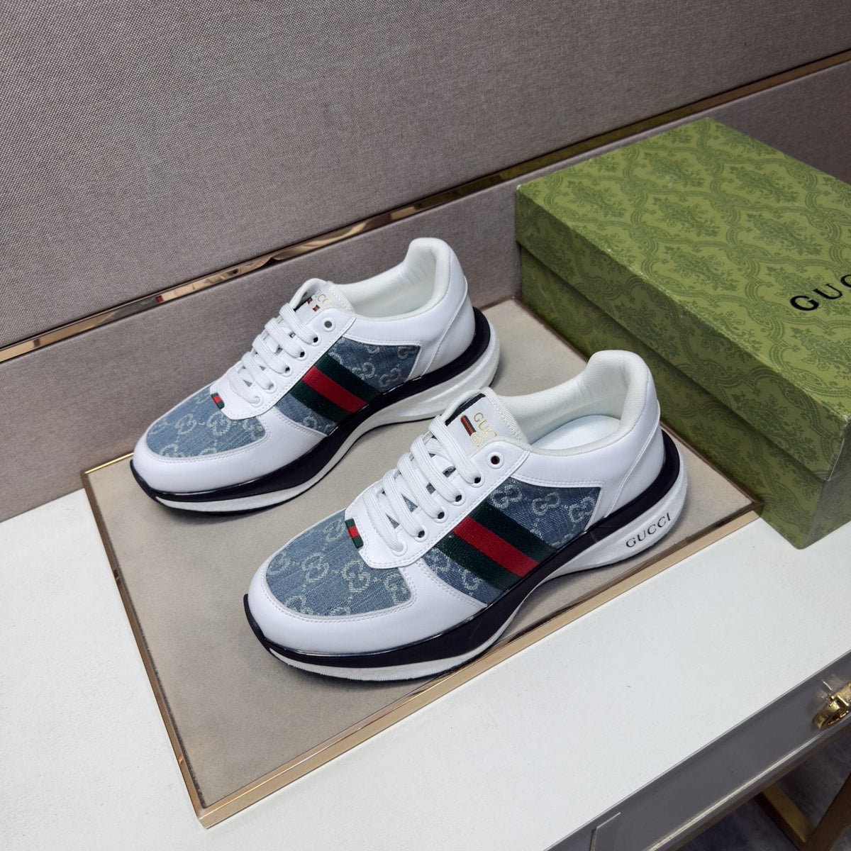 Gucci Web Stripe Low-Top Sneakers