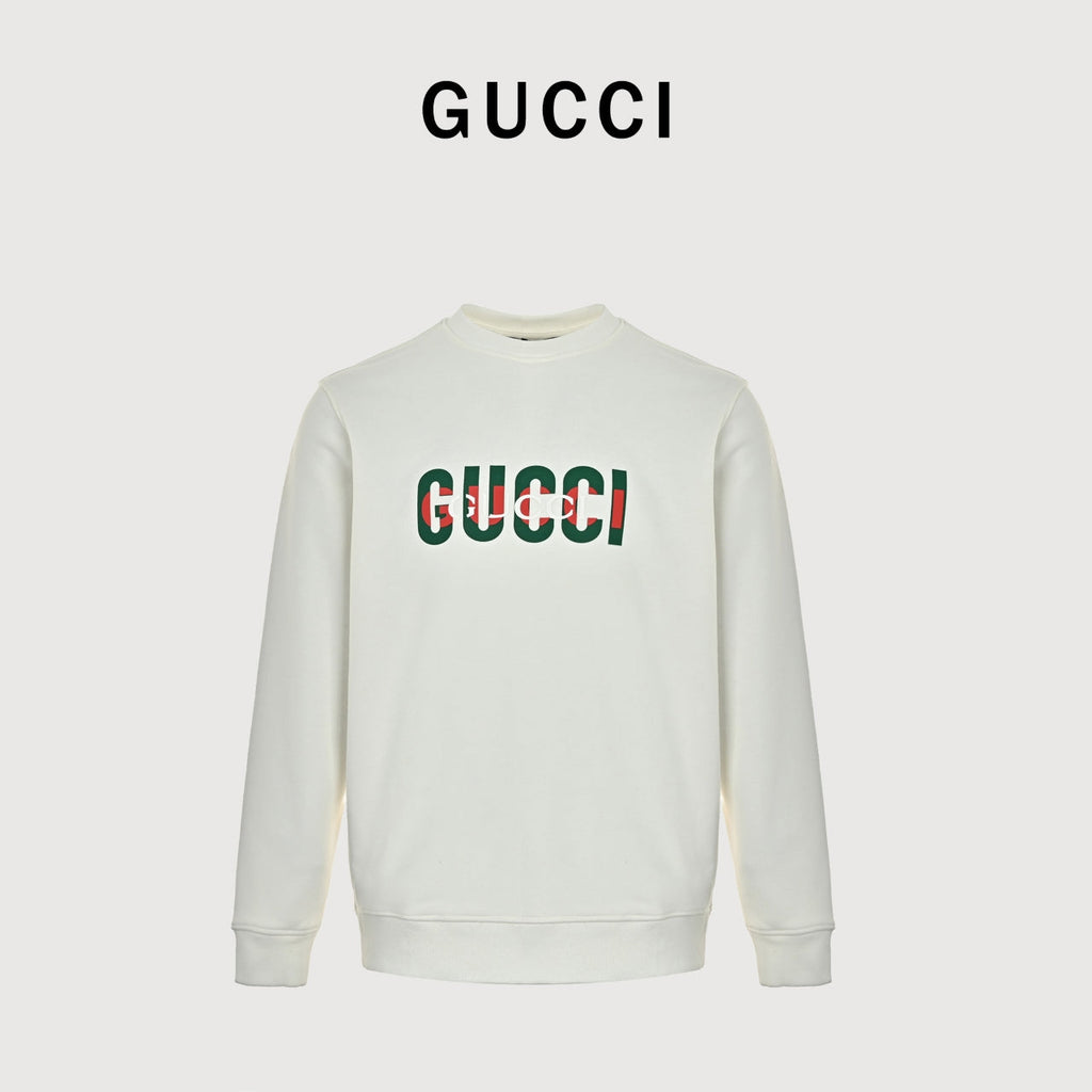 Gucci 26F Vintage Letter Sweatshirt - White